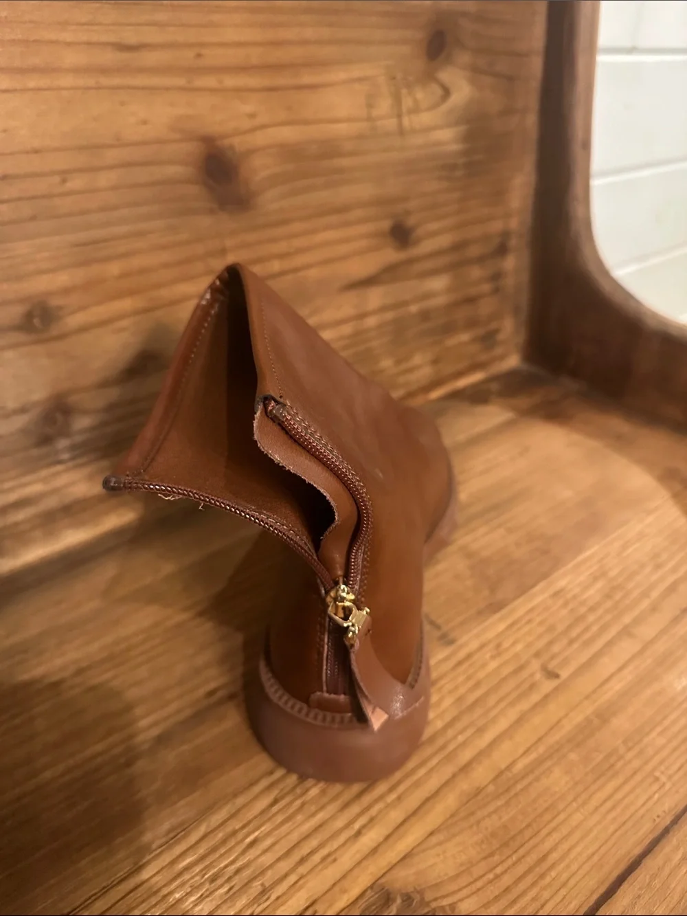 Men's Brown Slip-On Leather Chelsea Boot